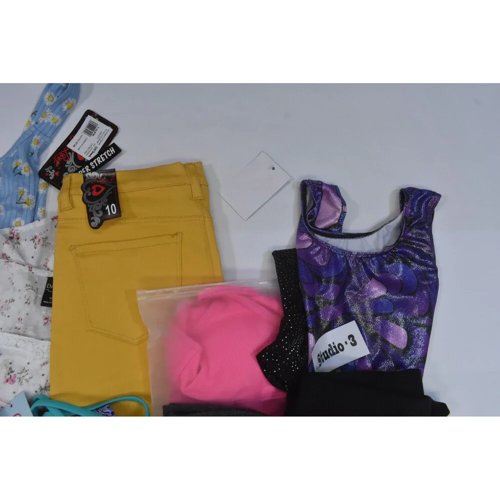 Wholesale Bulk Lot Of 10 Girls Size Large 10/12 Mixed Season Tops Bottoms